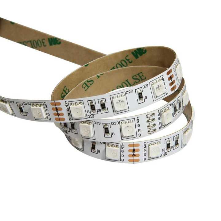 Banda LED SMD5050 RGB IP20 5m 12V 60LED/m 14.4W/m Well LEDSTRGB-5050-126010D202/5-WL