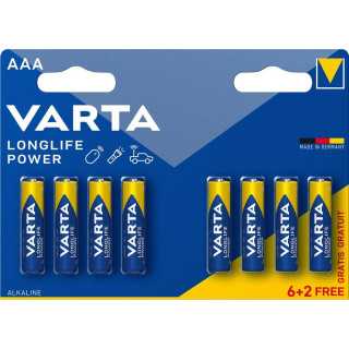 Baterii alcaline R3 AAA Longlife Power Varta 8buc/blister 4903/8-VARTA