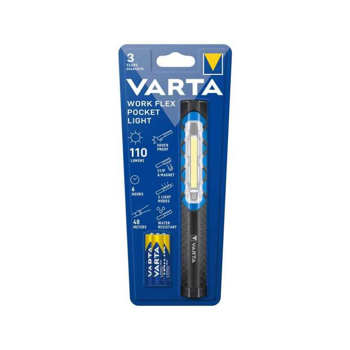 Lanterna LED Varta Work Flex Pocket Light 17647 110lm 3x AAA Longlife Power
