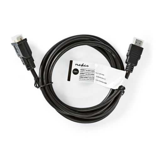 Cablu HDMI - DVI 24+1 Full HD 1080p 2m negru Nedis