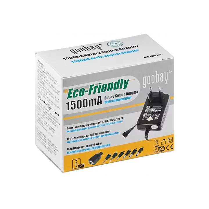 Alimentator 3-12V 1.5A 9 mufe Goobay