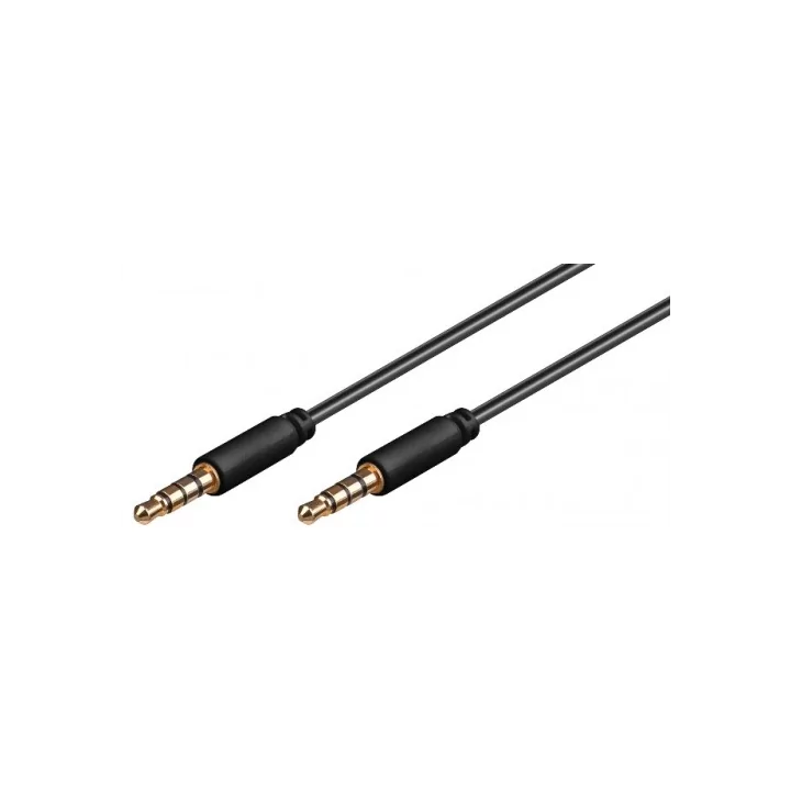 Cablu audio Jack 3.5 mm 4 pini tata-tata 1.5m Goobay