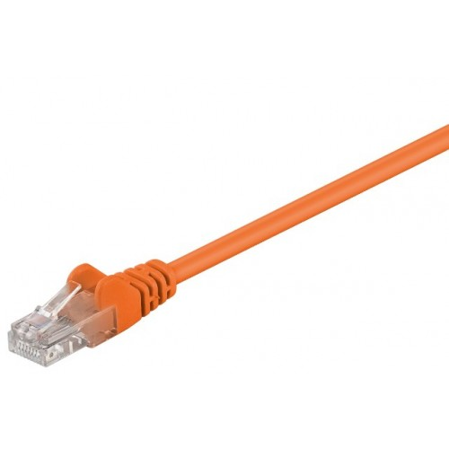 Cablu UTP 1.5m portocaliu patchcord CAT5e 2x RJ45 CCA Goobay