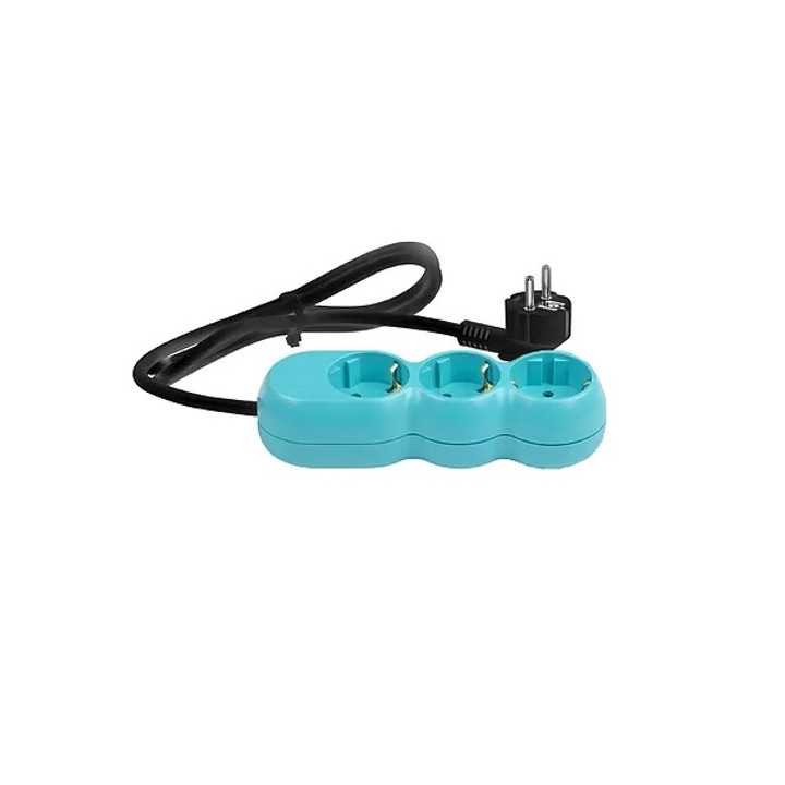 Prelungitor electric 3G1.5 turcoaz 3 prize 2m TC3015N02 Wconn