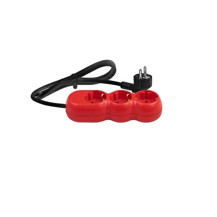 Prelungitor electric 3G1.5 rosu 3 prize 5m RS3015N05 Wconn