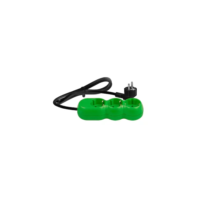 Prelungitor electric 3G1.5 verde 3 prize 5m VD3015N05 Wconn