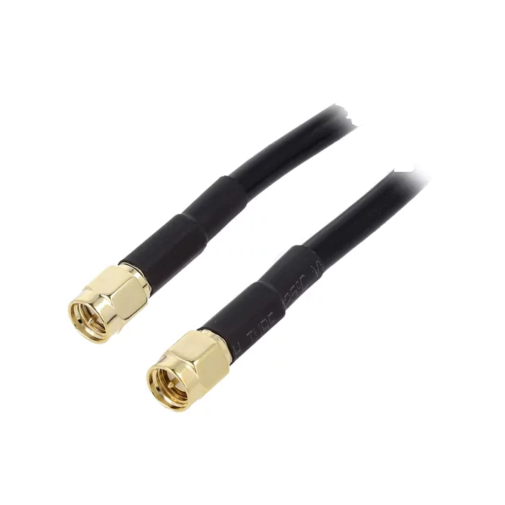 Cablu SMA tata-tata 50 ohm 0.5m negru 4CarMedia SMA-MM/50/0.5