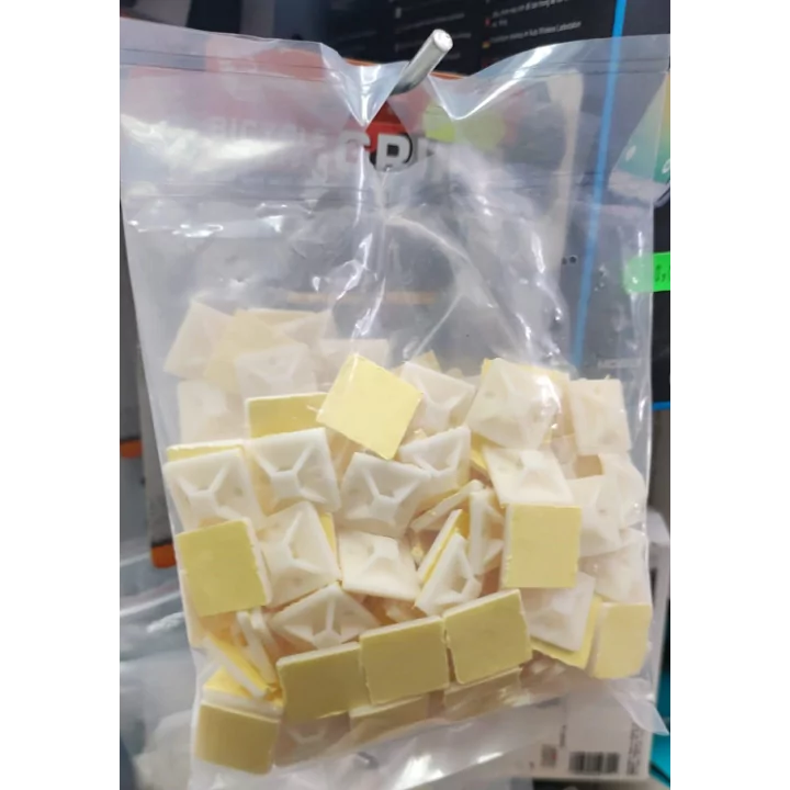 Suporti autoadezive pentru coliere plastic 19x19mm 100buc fixPoint