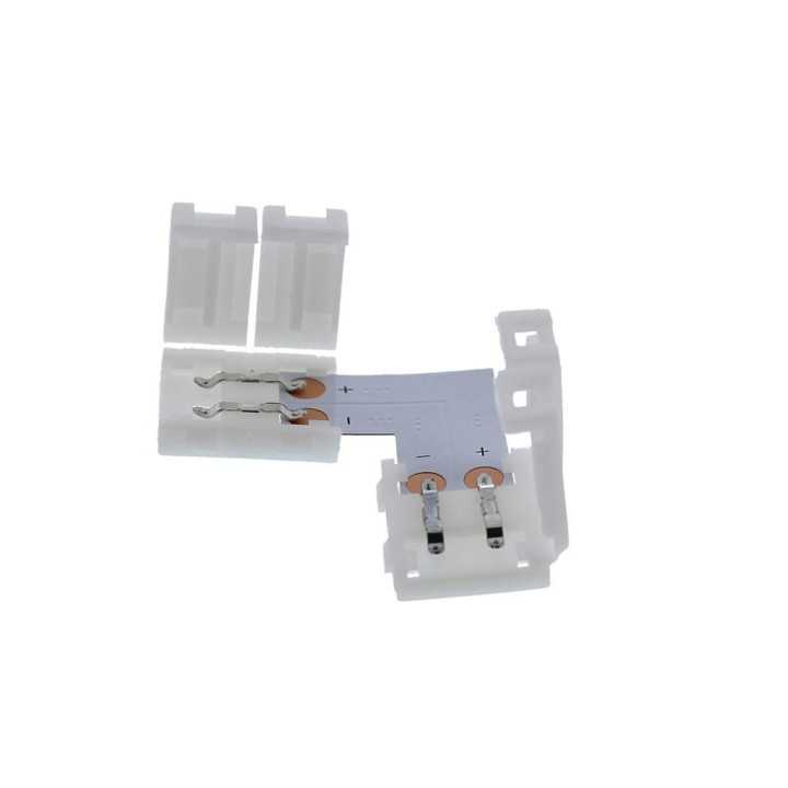 Conector banda LED 10mm PCB forma L 1buc Well
