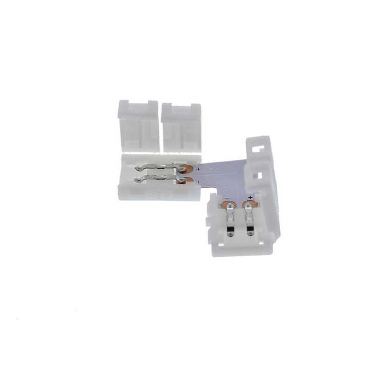 Conector banda LED 8mm PCB forma L 1buc Well