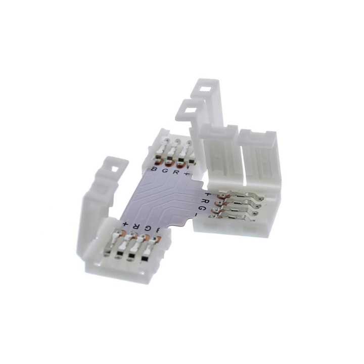 Conector banda LED RGB PCB forma T 1buc Well