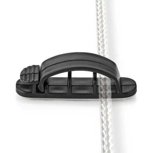 Cablu de management cu Clip Blocat 3buc 3 sloturi cablu max 7.5 mm negru Nedis
