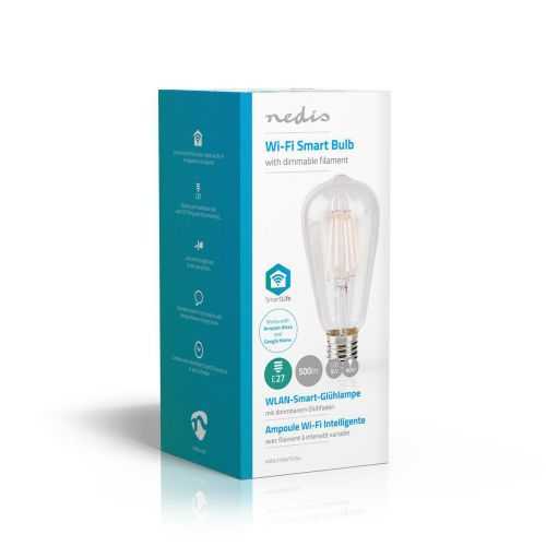 Bec Edison Wi-Fi Smart LED Filament Bulb E27 ST64 5W 500lm Nedis