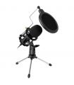 Microfon Jack 3.5 mm cu trepied si filtru REBEL KOM1052