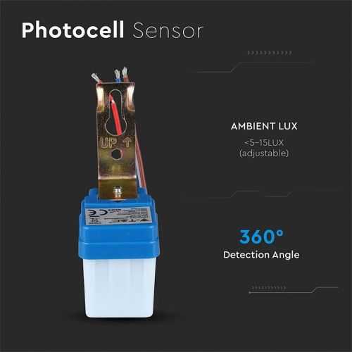 Senzor de lumina fotocelula 6A IP44 V-TAC