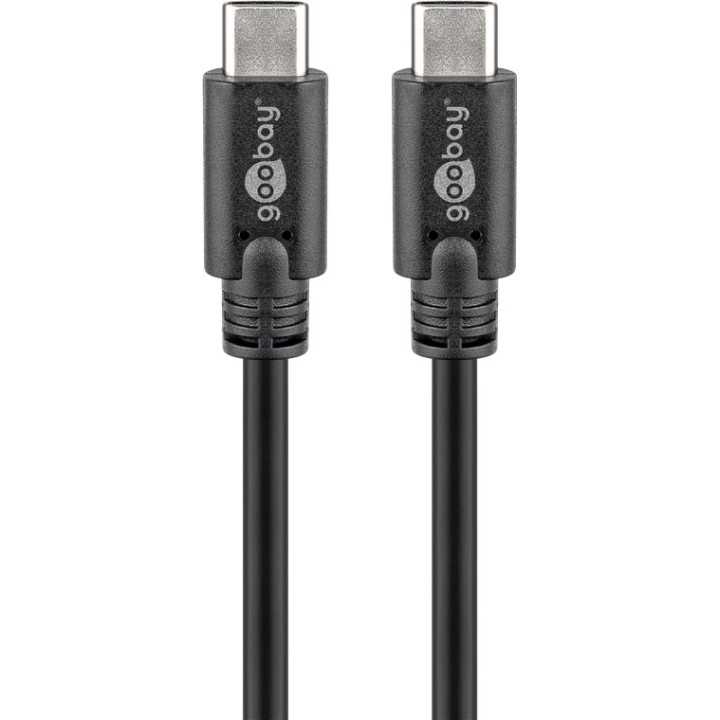 Cablu de incarcare si sincronizare USB type C 1m 3.2 Gen1 PD 60W tata-tata negru Goobay