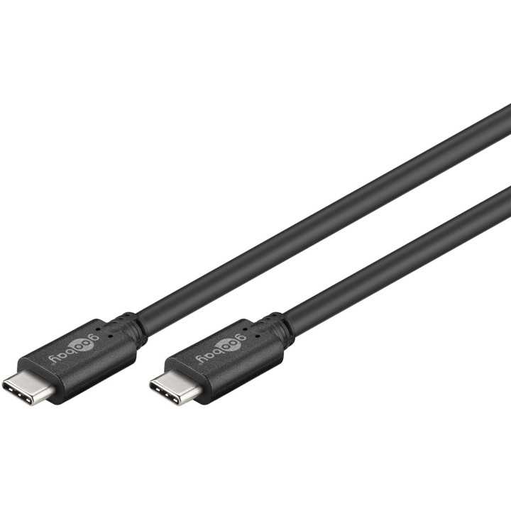 Cablu de incarcare si sincronizare USB type C 1m 3.2 Gen1 PD 60W tata-tata negru Goobay