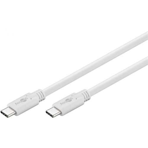 Cablu de incarcare si sincronizare USB type C 3.2 Gen1 tata-tata PD 60W 1m alb Goobay