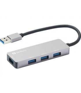 Hub USB 3.0 - 1x USB 3.0 + 3x USB 2.0 aluminiu Sandberg 333-67