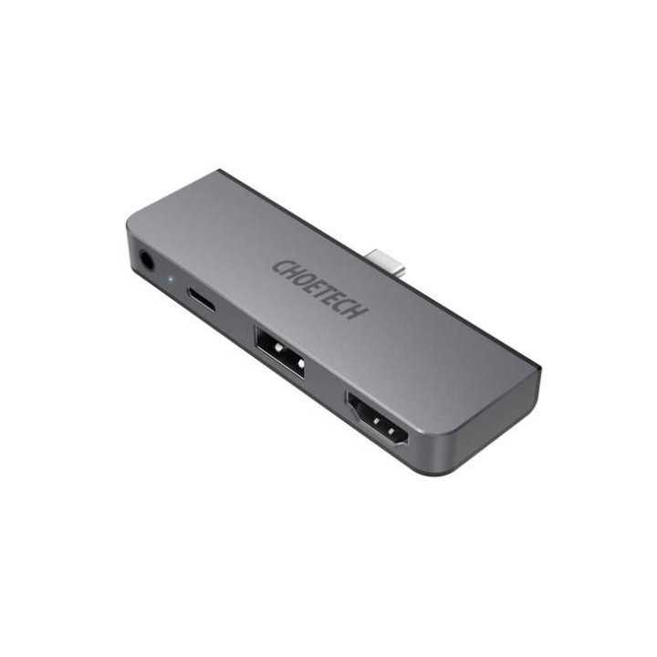 HUB USB type C - 1x HDMI + 1x USB 2.0 + USB type C PD 60W+ 1x Jack 3.5 mm Choetech HUB-M13
