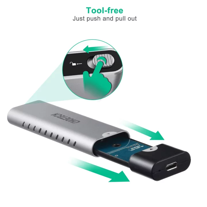 Carcasa SSD M.2 NVMe PCIe USB type C Choetech PC-HDE03