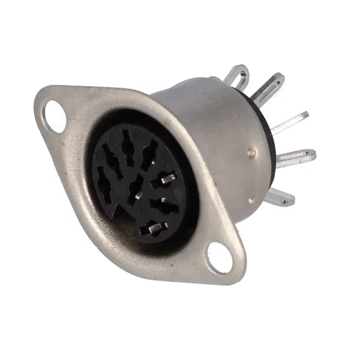 Mufa DIN 8 pini mama cu lipire HIRSCHMANN 930345200 MAB 8S