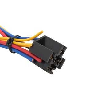 Soclu releu 5 pini 6.3mm 40A 12-24VDC cu cablu 20cm RECOY/RAYEX ELECTRONICS RS-D03