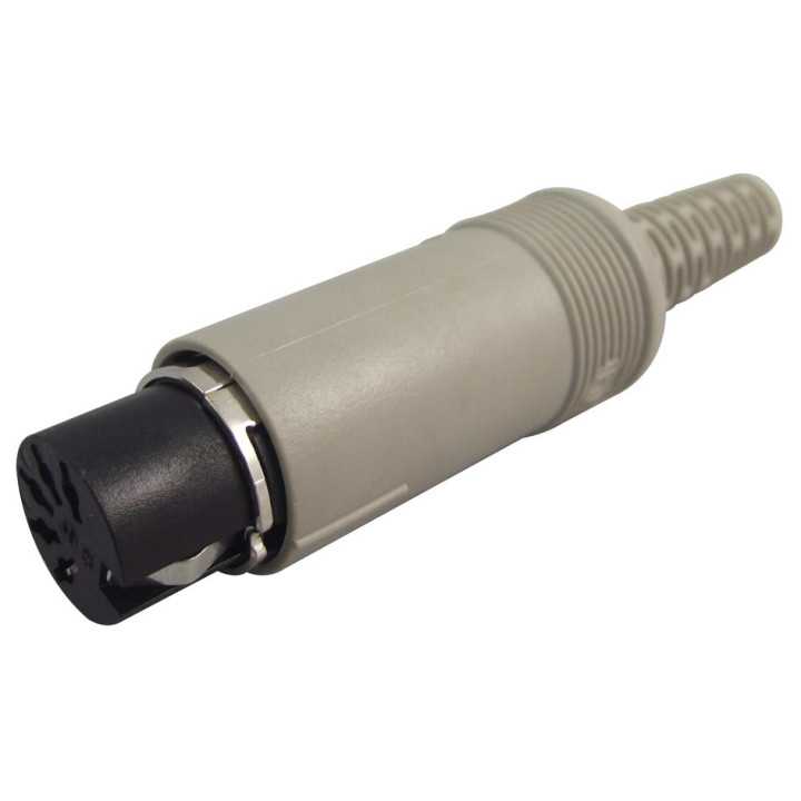 Mufa DIN 8 pini mama pe cablu cu lipire HIRSCHMANN 930348517 MAK80 S