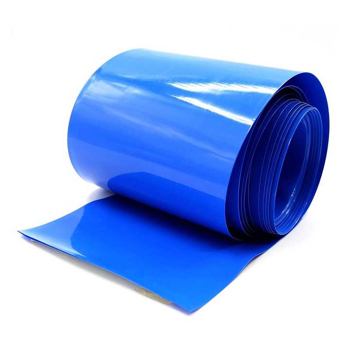 Folie termocontractabila pentru 18650 albastru 90mm 1m