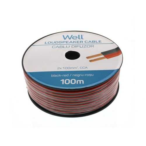 Cablu difuzor rosu/negru 2x1 mmp CCA Well