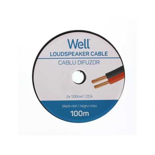 Cablu difuzor rosu/negru 2x1 mmp CCA Well
