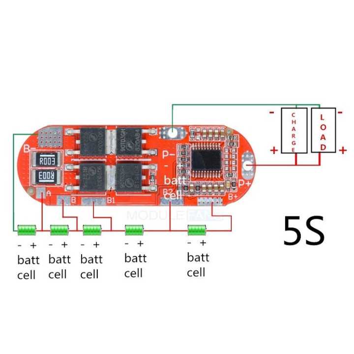 Modul protectie incarcare 5x 18650 25A Balansat