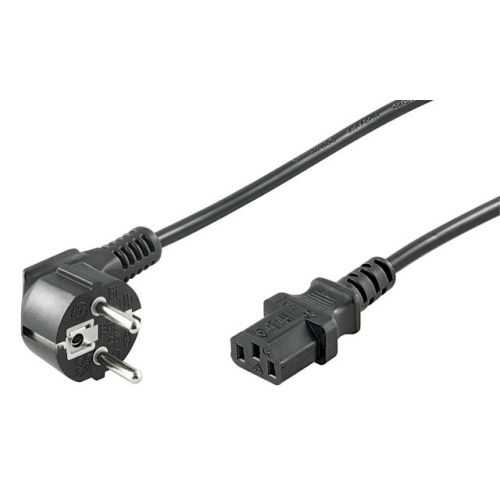 Cablu alimentare PC 15m CEE 7/7 tata 90 la IEC320-C13 mama negru H03VV-F3G 0.75mm cupru 10A