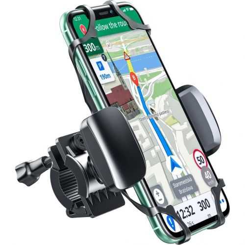 Suport telefon pentru bicicleta negru Inter-Tech MTH-200 55 x 70 x 120 mmm