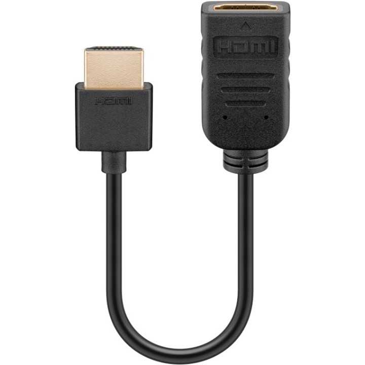 Cablu adaptor HDMI tata - HDMI mama 10cm v2.0 4K Ultra HD 2160p 60Hz Goobay 49979