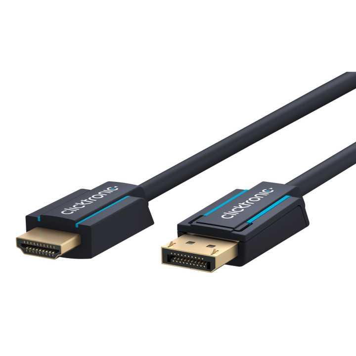 Cablu Profesional Displayport tata - HDMI tata 5m Clicktronic OFC 10.2Gbit/s 1920x1200p