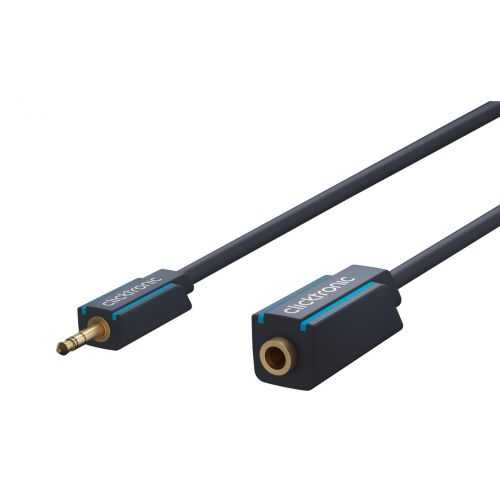 Cablu prelungitor audio Profesional Jack 3.5 mm 5m mama-tata stereo OFC cupru dublu ecaranat fara oxigen Clicktronic 70489