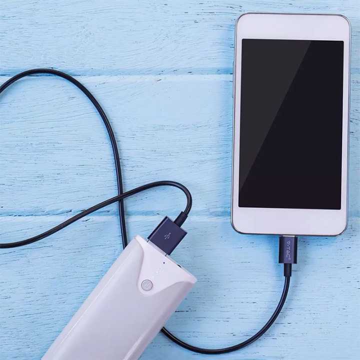 Cablu Type C 1m SILVER EDITON negru V-TAC