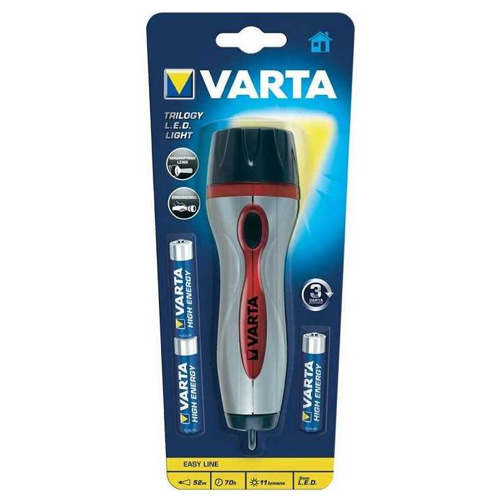 Lanterna Varta Trilogy LED 3x AAA rosu