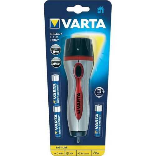 Lanterna Varta Trilogy LED 3x AAA rosu