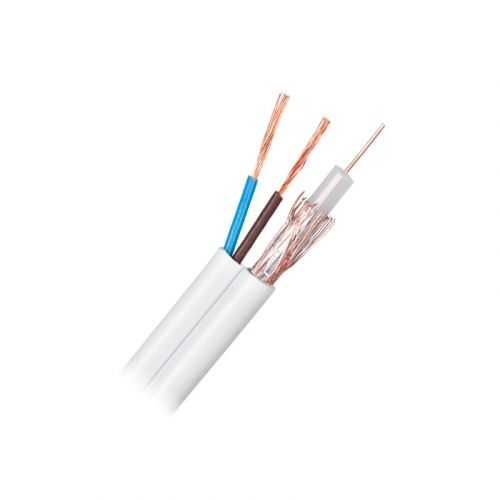 Cablu coaxial 75ohmi K-60 5.8mm cupru/cupru si alimentare 2x0.5mm cupru Cabletech KAB0547