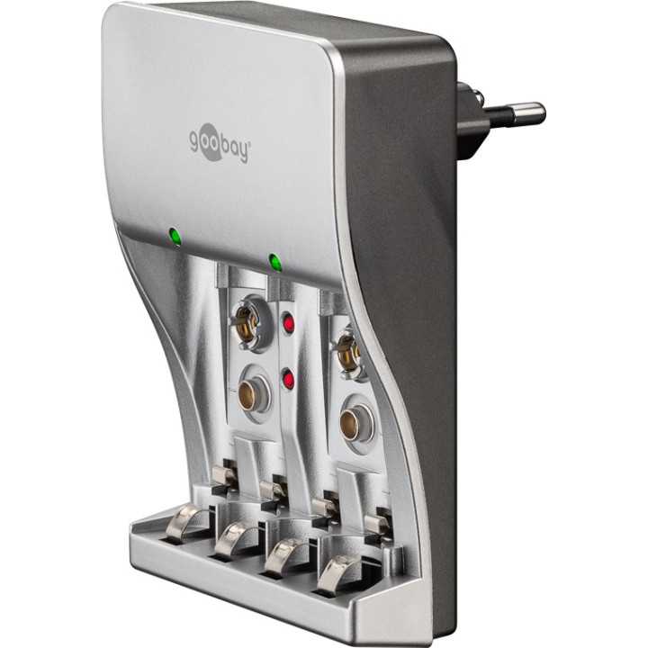 Incarcator acumulatori Ni-Cd si Ni-MH AA/AAA 2x 500mA 9V 2x 15mA 100-240VAC incarcare max 8h GOOBAY