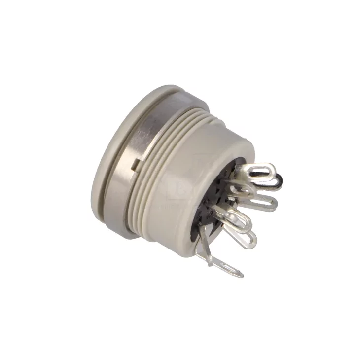 Soclu DIN 8 pini mama 262 grade lipire cu piulita din spate montare pe panou HIRSCHMANN 930537517 MAB 8100 S