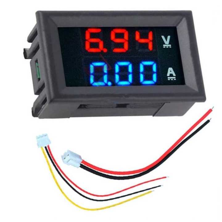 Voltmetru si Ampermetru 0-50A rosu DC 4-30V VOLT/AMP 50A