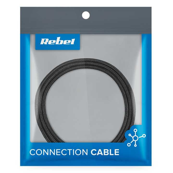 Cablu USB 3in1 1m Lighning iPhone TYPE C si micro USB REBEL RB-6005-100-B