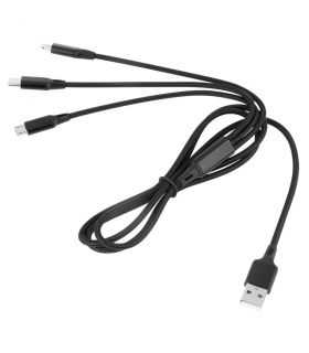 Cablu USB 3in1 1m Lighning iPhone TYPE C si micro USB REBEL RB-6005-100-B