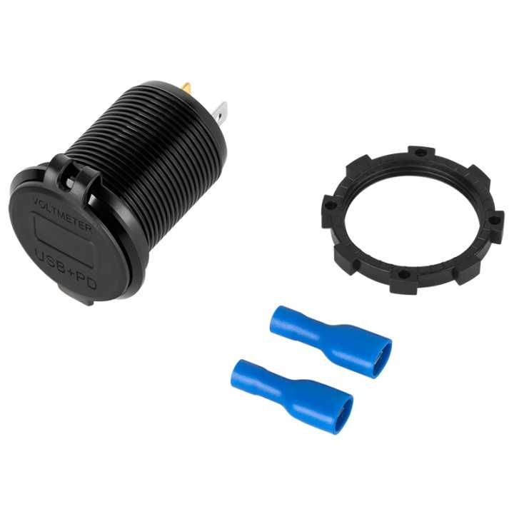 Mufa montaj incarcare USB PD Type C si USB QC 3.0 48W PEIYING PY-CHR0006