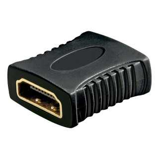 Adaptor HDMI mama-mama contacte aurite negru