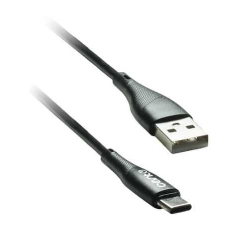 Cablu USB Type C - USB 1m 3A Silicon negru CENTO C101