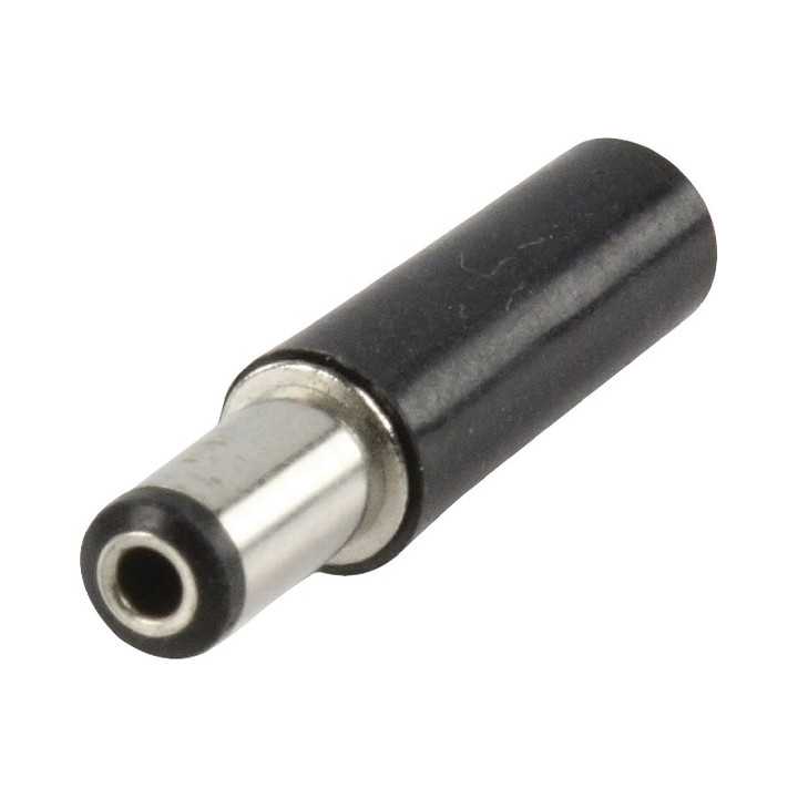 Mufa alimentare DC tata 2.1x5.5x9.5 mm cu protector cablu